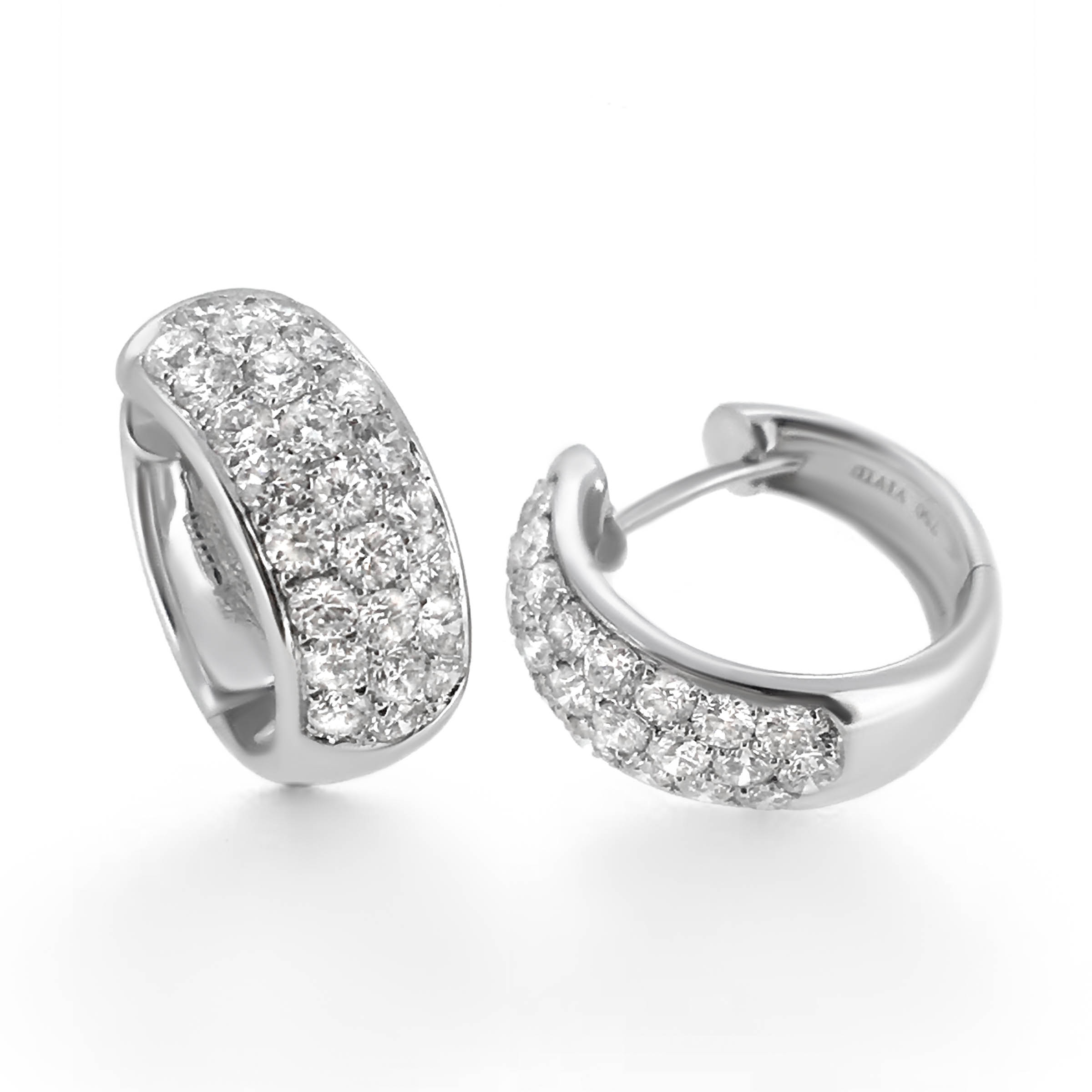 Diamond Pave Hoop Earrings Haywards Of Hong Kong   Diamondhoopearings 