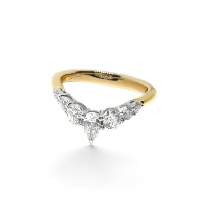 Diamond Wishbone Wedding Band