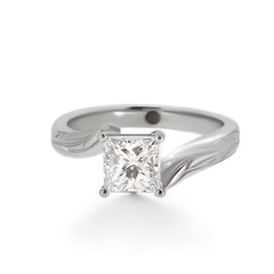 modern princess cut diamond engagement ring