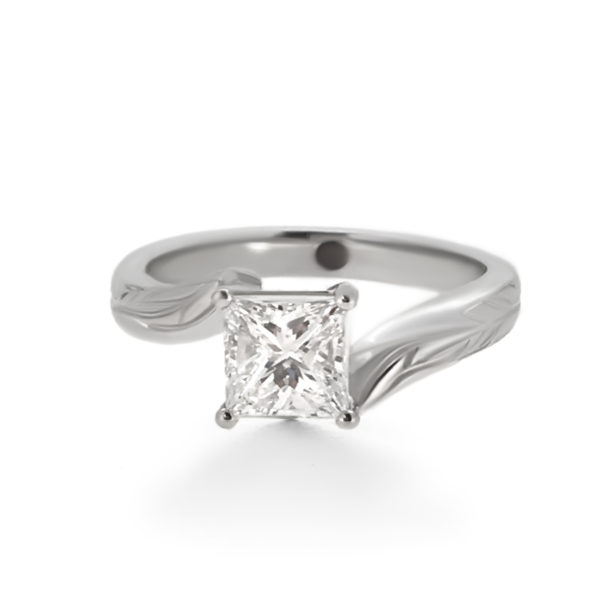modern princess cut diamond engagement ring