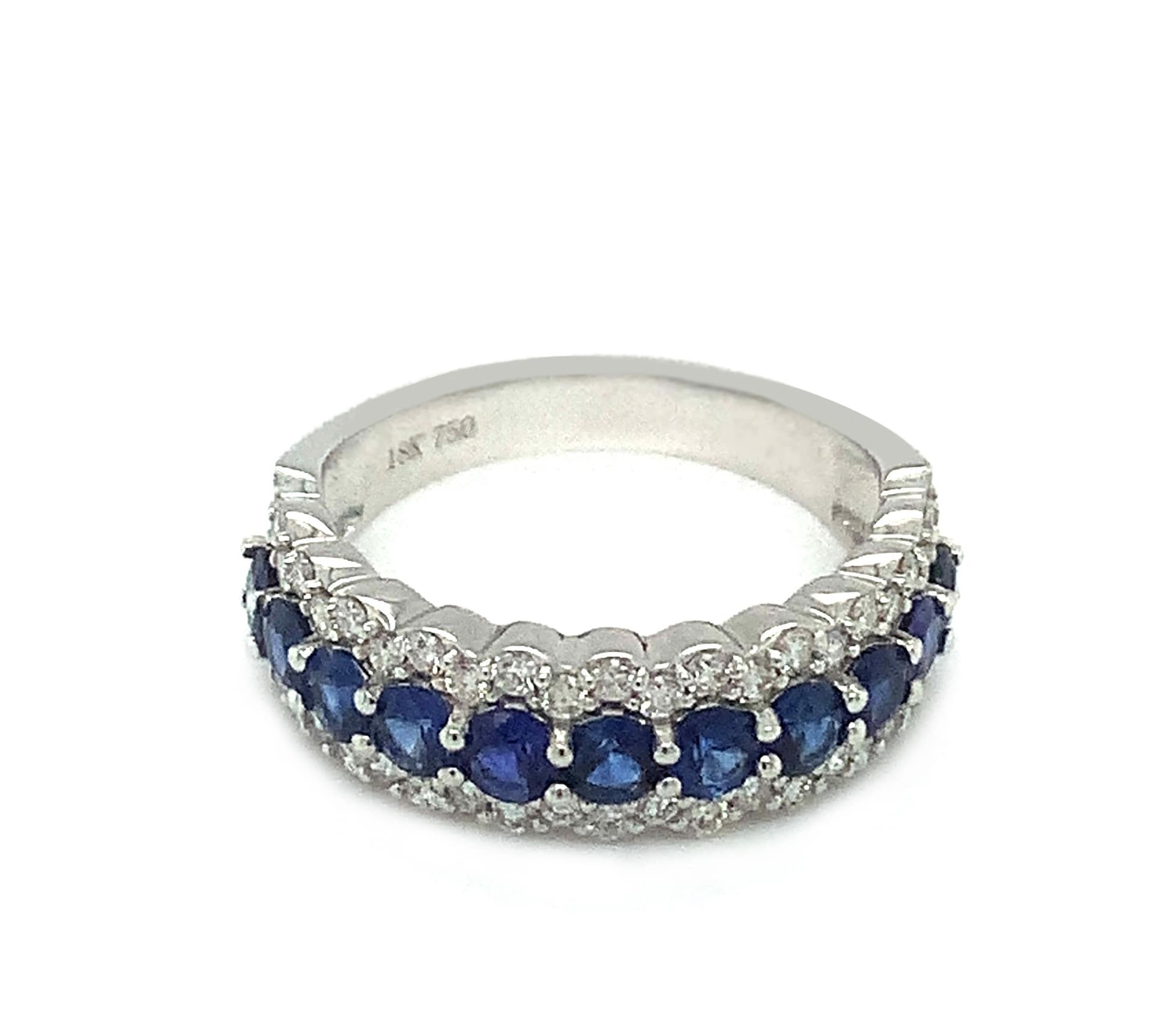 Medium Diamond & Sapphire Ring - Haywards of Hong Kong